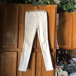 FRAME Denim Le High Skinny Jeans Blanc White Size 26